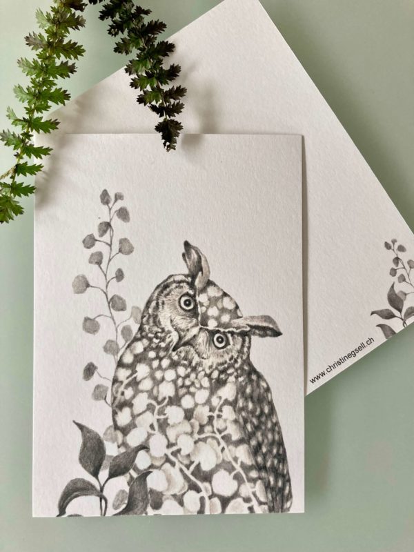 Postkarte Eule – Bild 2
